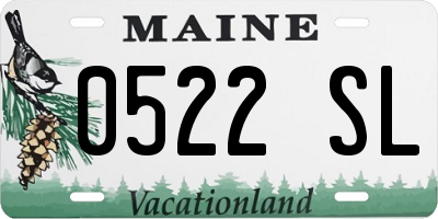ME license plate 0522SL