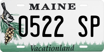 ME license plate 0522SP