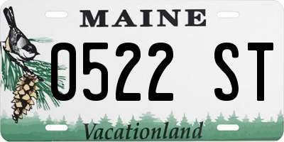 ME license plate 0522ST