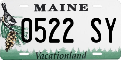 ME license plate 0522SY