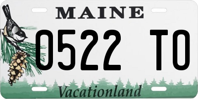 ME license plate 0522TO
