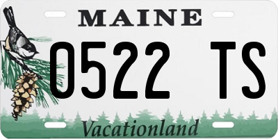 ME license plate 0522TS