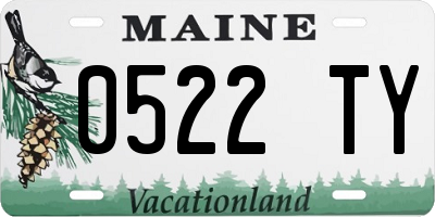 ME license plate 0522TY