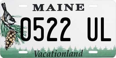 ME license plate 0522UL