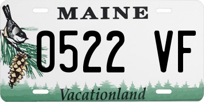 ME license plate 0522VF