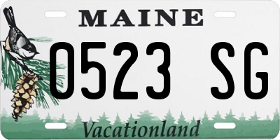 ME license plate 0523SG