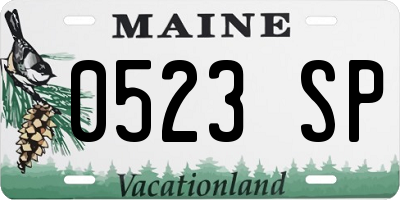 ME license plate 0523SP