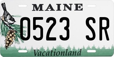 ME license plate 0523SR