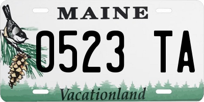 ME license plate 0523TA