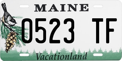 ME license plate 0523TF