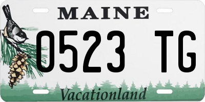ME license plate 0523TG