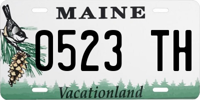ME license plate 0523TH
