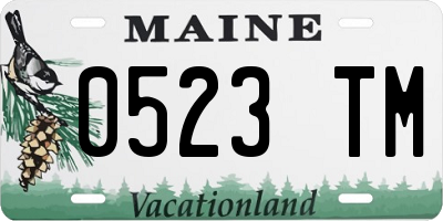 ME license plate 0523TM