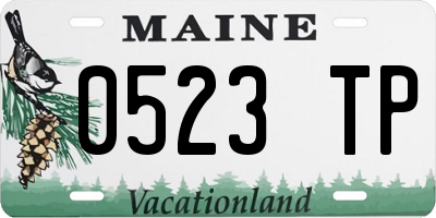 ME license plate 0523TP