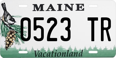 ME license plate 0523TR