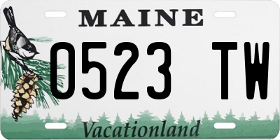 ME license plate 0523TW