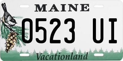 ME license plate 0523UI