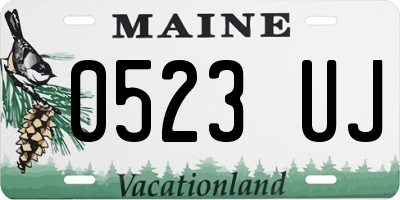ME license plate 0523UJ