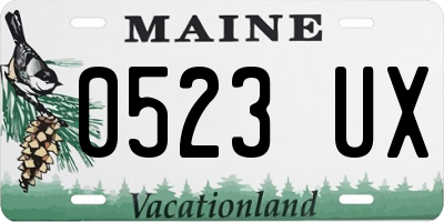 ME license plate 0523UX