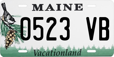 ME license plate 0523VB
