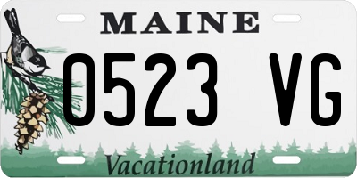 ME license plate 0523VG