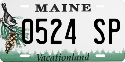 ME license plate 0524SP