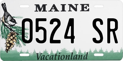 ME license plate 0524SR