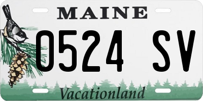 ME license plate 0524SV