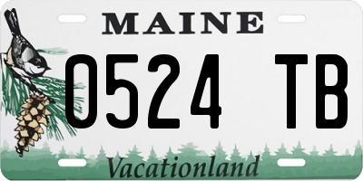 ME license plate 0524TB