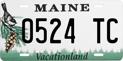 ME license plate 0524TC