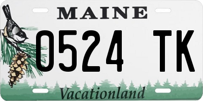 ME license plate 0524TK