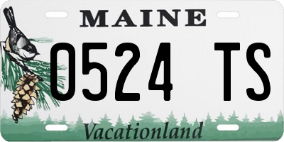 ME license plate 0524TS
