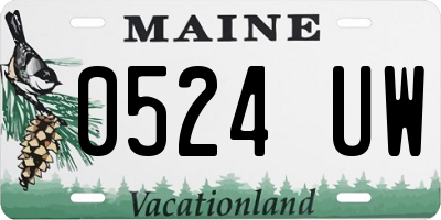 ME license plate 0524UW