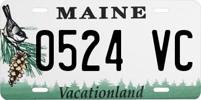 ME license plate 0524VC