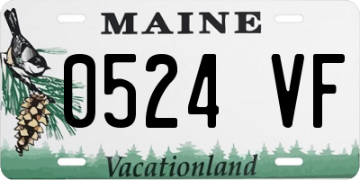 ME license plate 0524VF