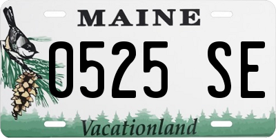 ME license plate 0525SE