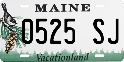 ME license plate 0525SJ