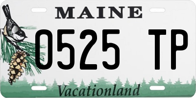 ME license plate 0525TP