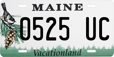 ME license plate 0525UC