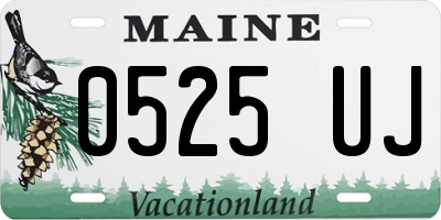 ME license plate 0525UJ