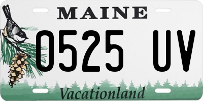 ME license plate 0525UV