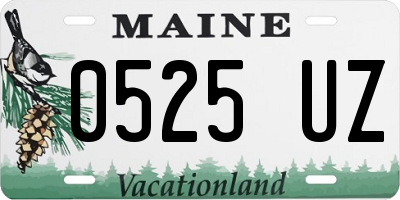 ME license plate 0525UZ