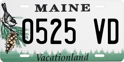 ME license plate 0525VD