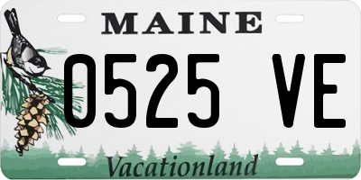 ME license plate 0525VE