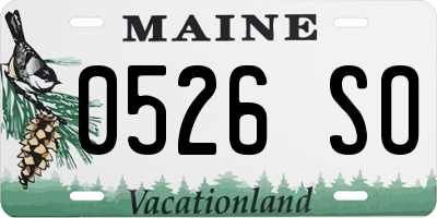 ME license plate 0526SO