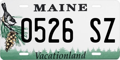 ME license plate 0526SZ
