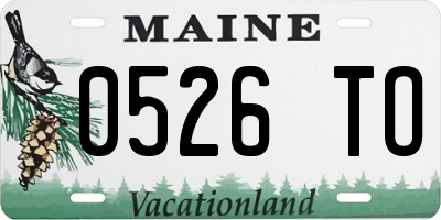 ME license plate 0526TO