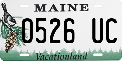 ME license plate 0526UC