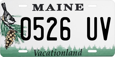 ME license plate 0526UV