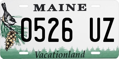 ME license plate 0526UZ